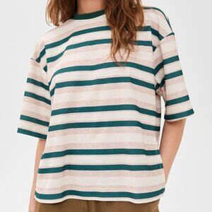 NWT Lioness Emerging Tee Green Stripe Sz XS